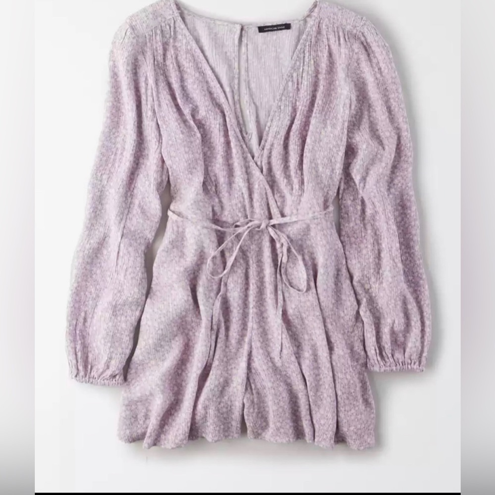 AEO Lavender Floral Romper Small